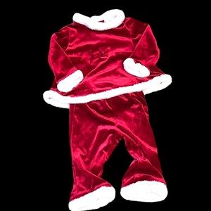 Christmas Red Velvet Outfit by Rose Cottage 12 mo